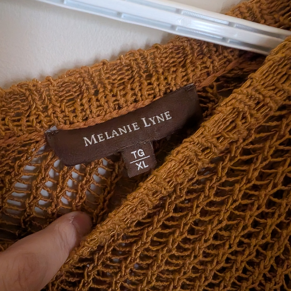 2/22$ Women's Open-Knit Sweater - Tan - Picture 5 of 5